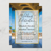 Elegante Hochzeit in Urlaubsort Arches Einladung (Vorne/Hinten)