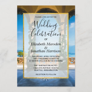 Elegante Hochzeit in Urlaubsort Arches Einladung