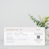 Elegante Hochzeit in Urlaubsort Boarding Pass UAWG (Stehend Vorderseite)