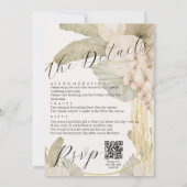 Elegante Hochzeit in Urlaubsort Invitation Suite U Einladung (Rückseite)