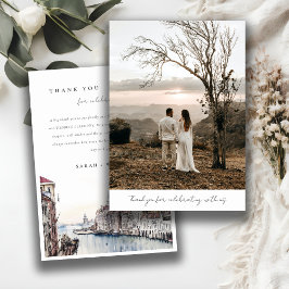 Elegante Hochzeit in Venedig - Italienische Kanäle Dankeskarte