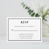 Elegante Hochzeit | Karte auf der Rückseite (Stehend Vorderseite)