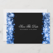 Elegante Hochzeit Lichter Blau Einladung (Rückseite)