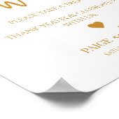 Elegante Hochzeit Liebe ist süße Leckerei Tafelzei Poster (Ecke)