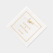 Elegante Hochzeit-Liebe Servietten Mit Folie (Rechts)