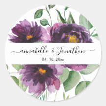 Elegante Hochzeit Lila Grüner Flora