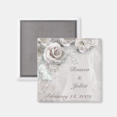 Elegante Hochzeit Magnet (Vorderseite/Rückseite)