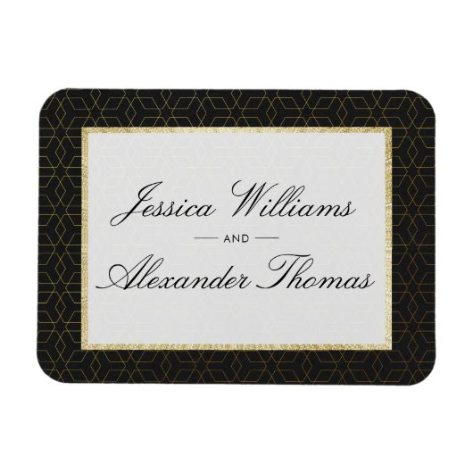 Elegante Hochzeit Magnet (Horizontal)