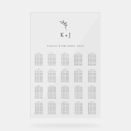 Elegante Hochzeit Minimal Einfach Finde Deinen Pla Acrylschild