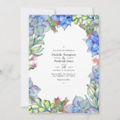 Elegante Hochzeit mit Aquarell und Blumen Einladung (Vorderseite)