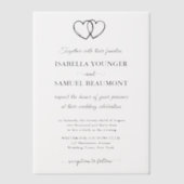 Elegante Hochzeit mit benutzerdefiniertem Text für Pergament Einladungen (Vorderseite)