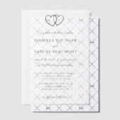 Elegante Hochzeit mit benutzerdefiniertem Text für Pergament Einladungen (Versetzt (Einladung))