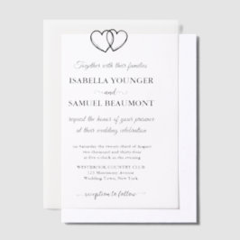 Elegante Hochzeit mit benutzerdefiniertem Text für Pergament Einladungen