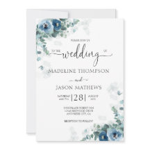 Elegante Hochzeit mit blauer Flora