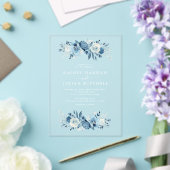 Elegante Hochzeit mit Blumen Acryleinladungen (In Situ (Hochzeit))