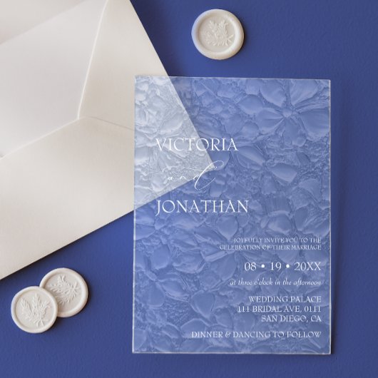 Elegante Hochzeit mit Blumen Acryleinladungen