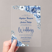 Elegante Hochzeit mit Blumen Acryleinladungen (Insitu (Handheld))