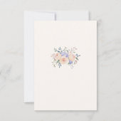 Elegante Hochzeit mit Blumen Dankeskarte (Rückseite)