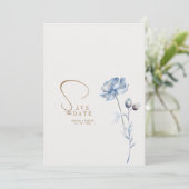 Elegante Hochzeit mit Blumen Einladung (Stehend Vorderseite)