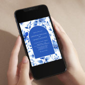 Elegante Hochzeit mit Blumen Einladung