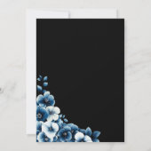 Elegante Hochzeit mit Blumen Einladung (Rückseite)