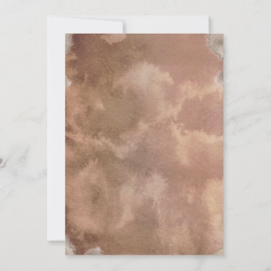 Elegante Hochzeit mit Blumen, erdigen Tones Einladung (Rückseite)