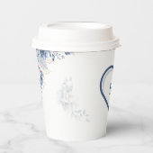 Elegante Hochzeit mit Blumen Pappbecher (Vorderseite)