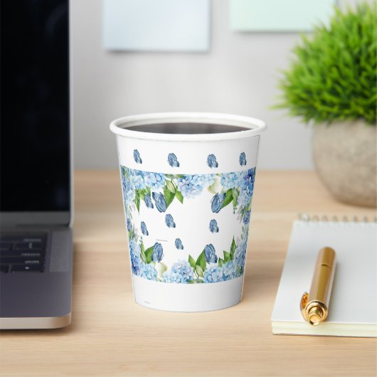 Elegante Hochzeit mit Blumen Pappbecher (InSitu)