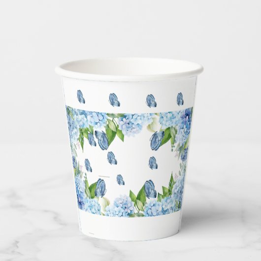 Elegante Hochzeit mit Blumen Pappbecher (Vorderseite)