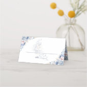 Elegante Hochzeit mit Blumen Platzkarte (Vorderseite)