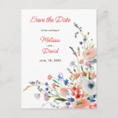 Elegante Hochzeit mit Blumen Postkarte (Vorderseite)