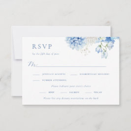 Elegante Hochzeit mit Blumen RSVP Karte