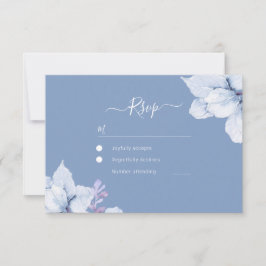 Elegante Hochzeit mit Blumen RSVP Karte