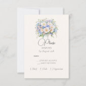 Elegante Hochzeit mit Blumen RSVP Karte (Vorderseite)