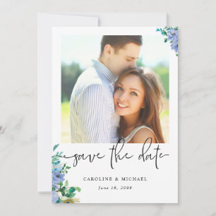 Elegante Hochzeit mit Blumen Save The Date