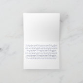 Elegante Hochzeit mit Blumen und Weiß Dankeskarte (Innenseite)