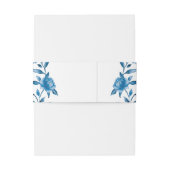 Elegante Hochzeit mit Blumen und Weiß Einladungsbanderole (Rückseitenbeispiel)