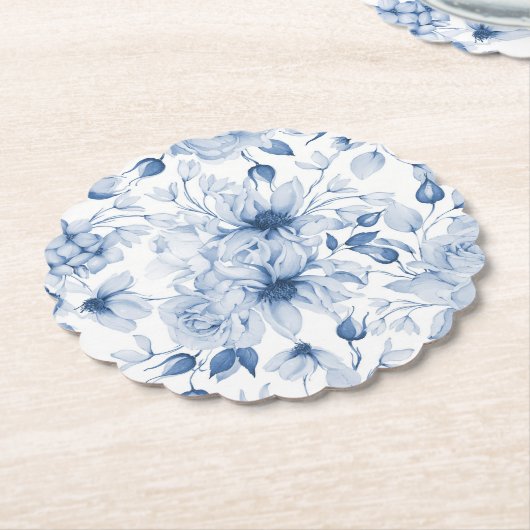 Elegante Hochzeit mit Blumen Untersetzer (angewinkelt)