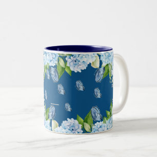 Elegante Hochzeit mit Blumen Zweifarbige Tasse