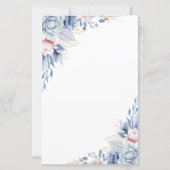 Elegante Hochzeit mit Blütenblumen und Blütenblätt (Rückseite)