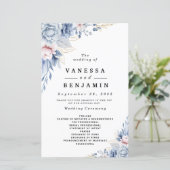 Elegante Hochzeit mit Blütenblumen und Blütenblätt (Stehend Vorderseite)