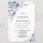 Elegante Hochzeit mit Blütenblumen und Blütenblätt (Vorne/Hinten)