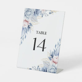 Elegante Hochzeit mit Blütenblumen und Blütenblätt Sockelschild