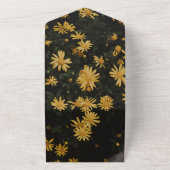 Elegante Hochzeit mit Botanischer Sonnenblume All In One Einladung (Außenbereich)