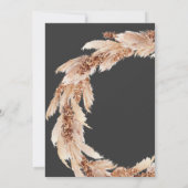 Elegante Hochzeit mit braunem Pampasgras (Rückseite)