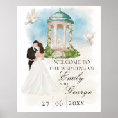 Elegante Hochzeit mit Braut und Gazebo Poster (Vorne)