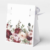 Elegante Hochzeit mit Burgund und Blush Geschenkschachtel (Rückseite)