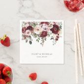 Elegante Hochzeit mit Burgund und Blush Serviette (Beispiel)