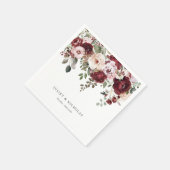 Elegante Hochzeit mit Burgund und Blush Serviette (Ecke)