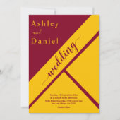 Elegante Hochzeit mit Burgund und Gold Gilded Einladung (Vorderseite)